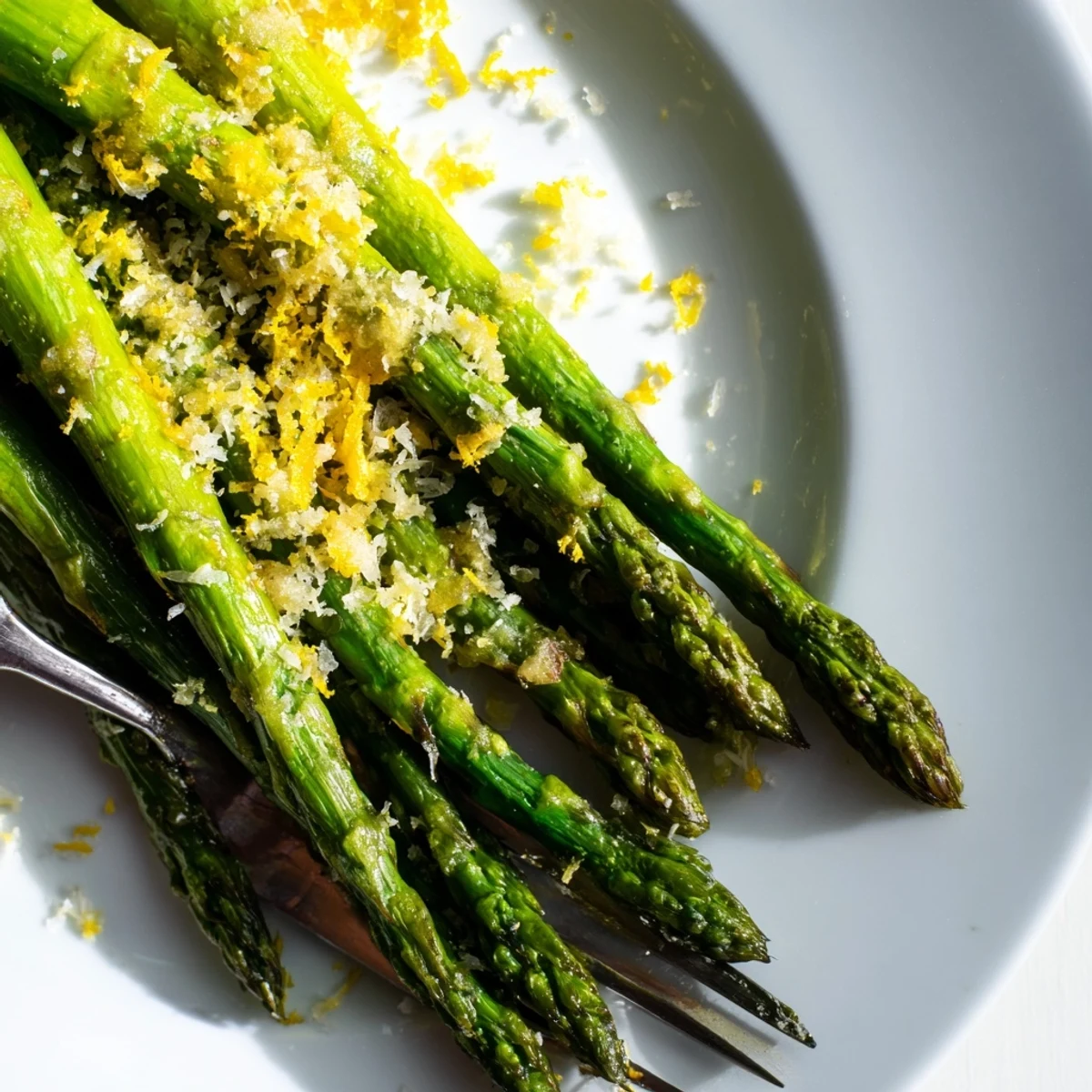 Lemon Garlic Asparagus Parmesan