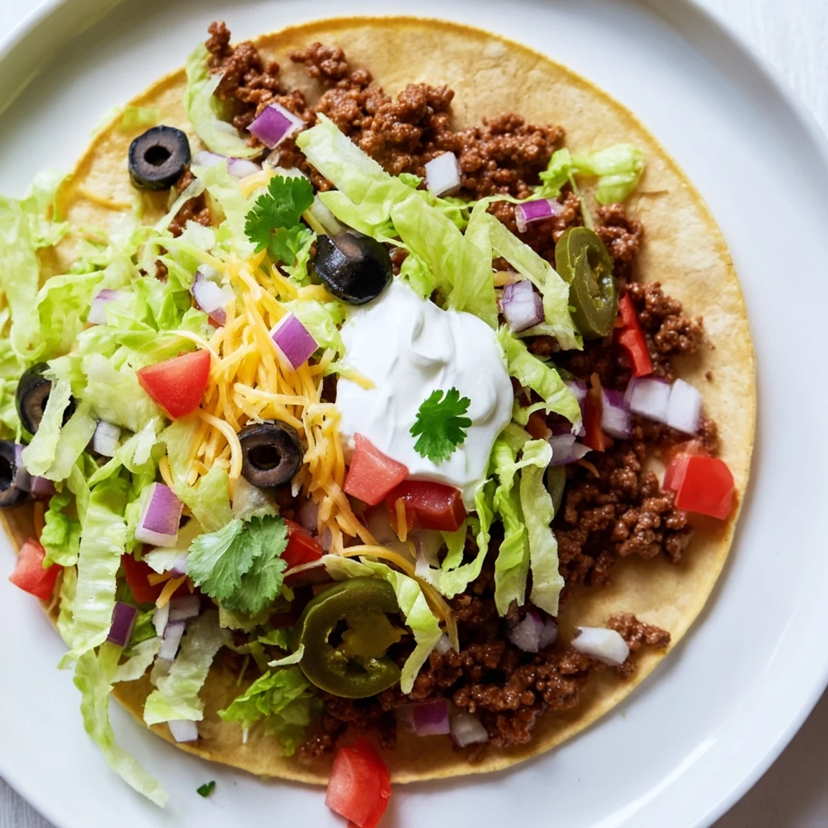 A festive Big Game Taco Bar with all the fixings arranged buffet-style for a crowd.