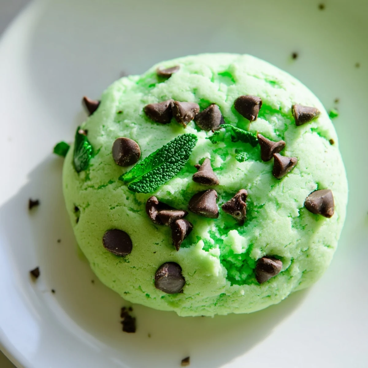 Green Mint Chip Cookies