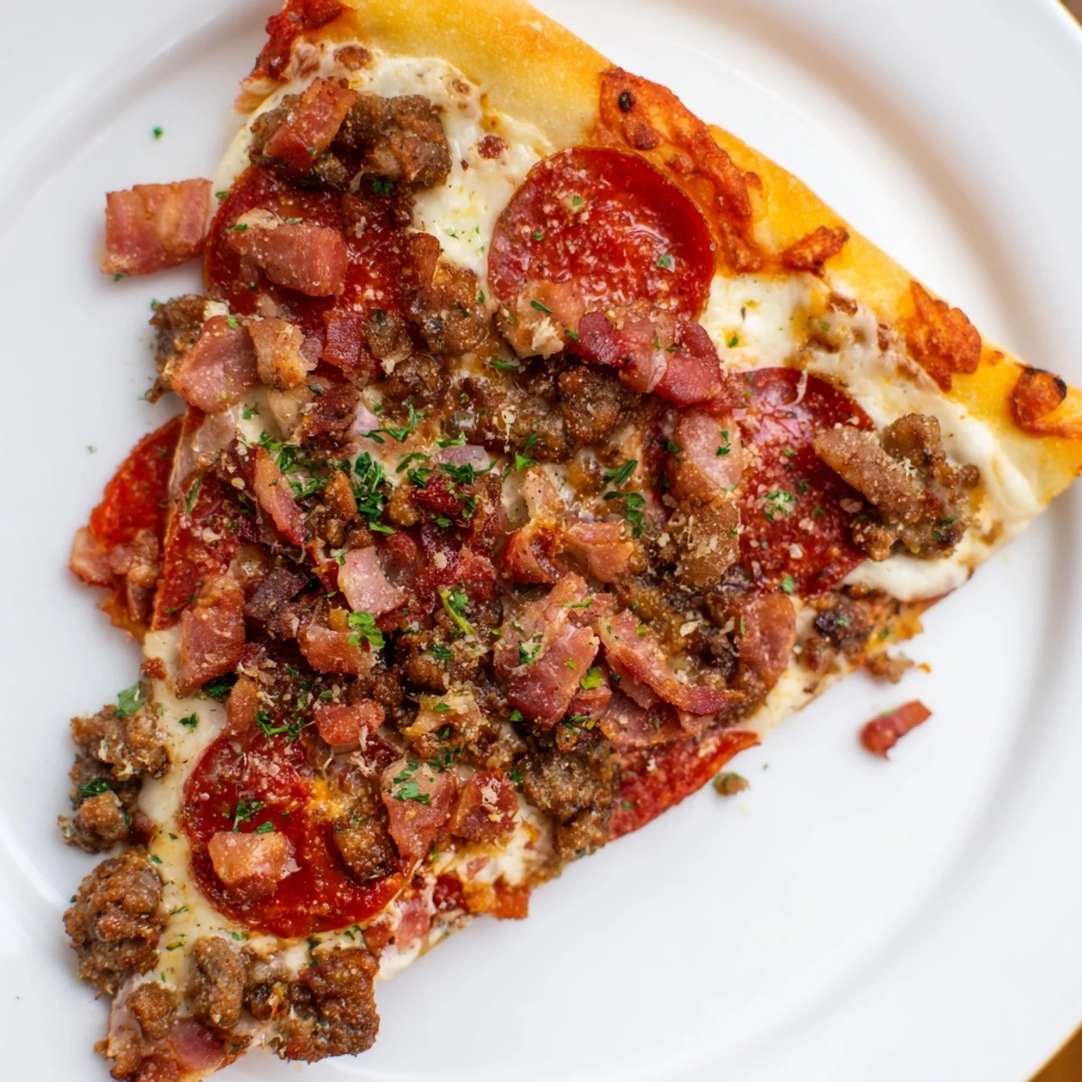 A rustic kitchen scene features the MVP Meat Lover Pizza paired with a chilled beer, ready for a hearty family dinner.