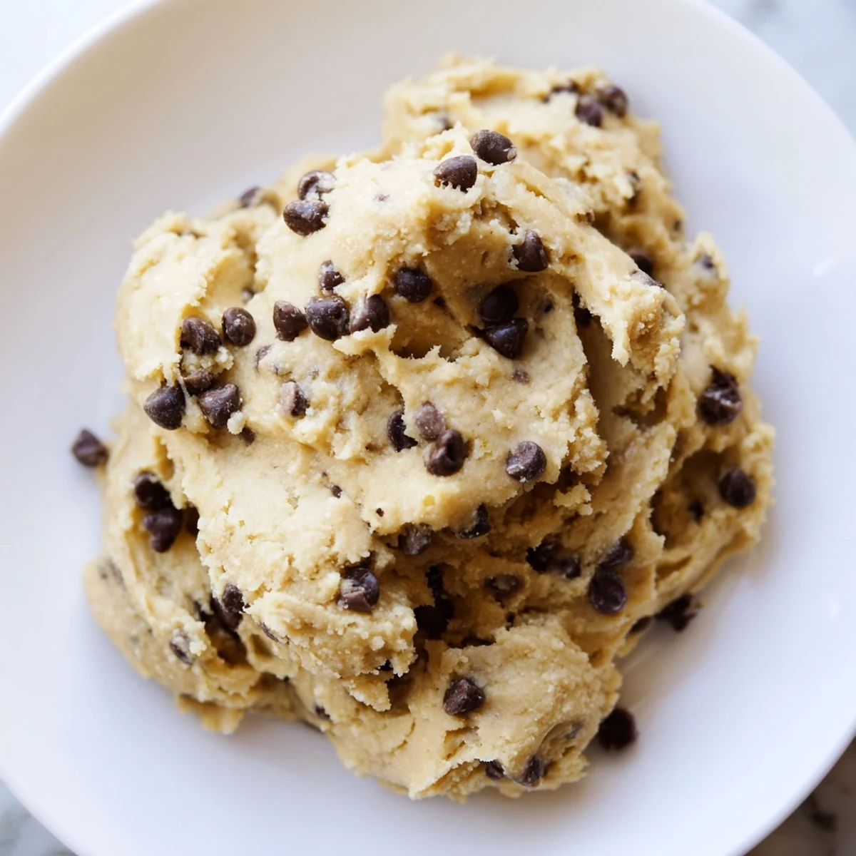 Edible Keto Cookie Dough shows a soft, low-carb dough in a rustic bowl.