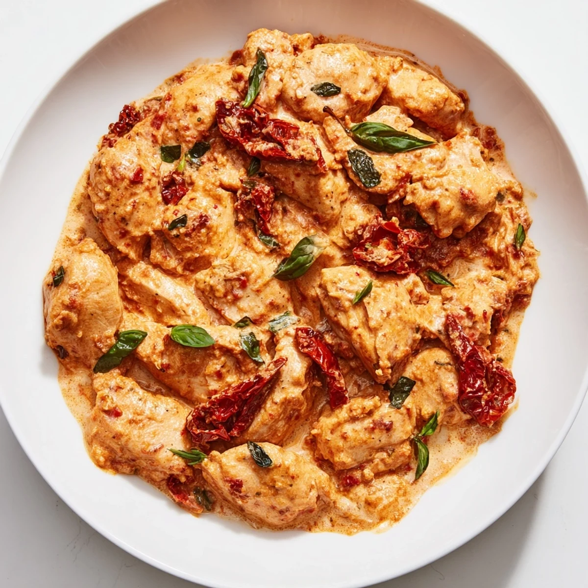 Served over pasta with a sprinkle of fresh basil, the creamy chicken bathed in sun-dried tomato sauce highlights the appetizing look of the Marry Me Slow Cooker Chicken Breast.