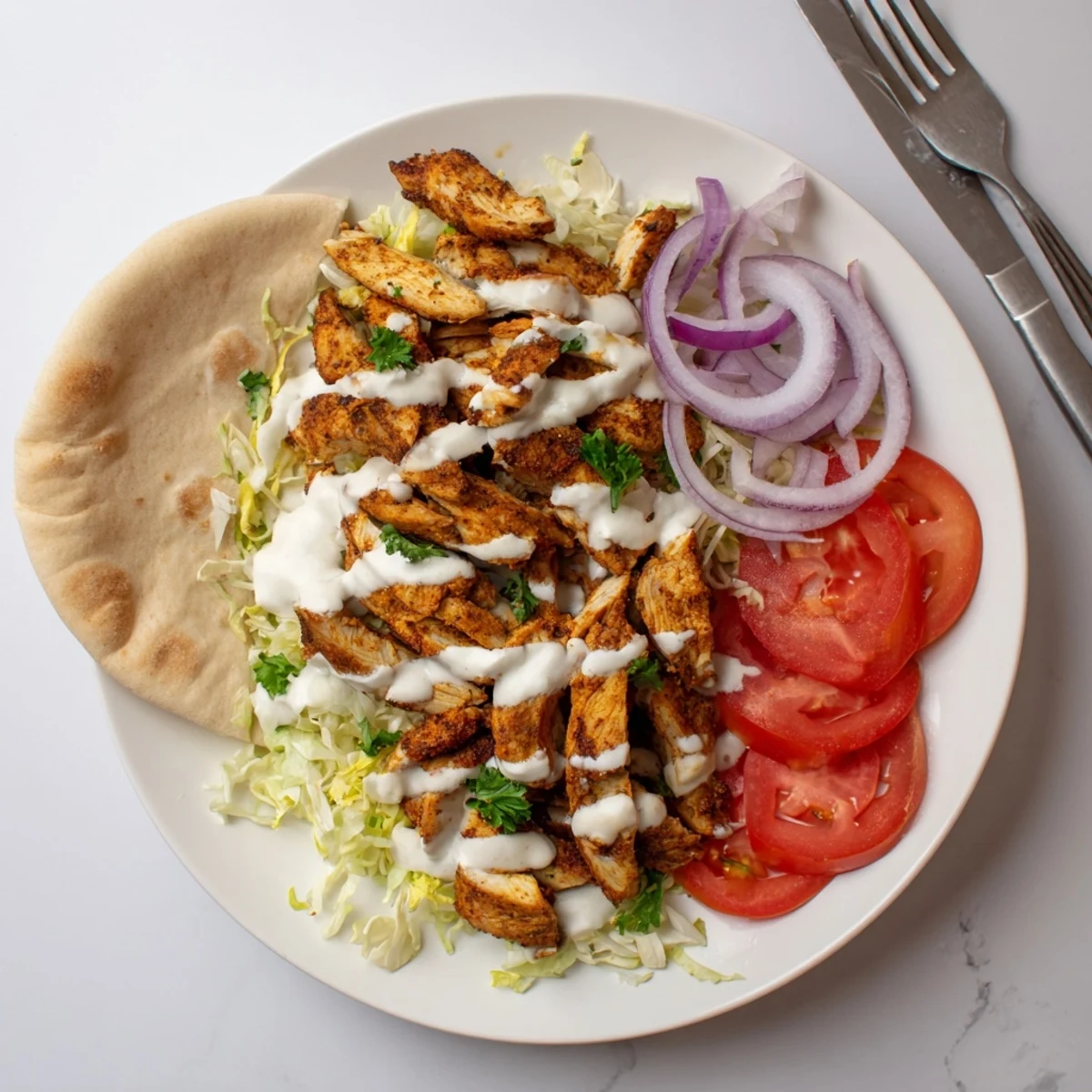 Chicken Shawarma With Garlic Sauce