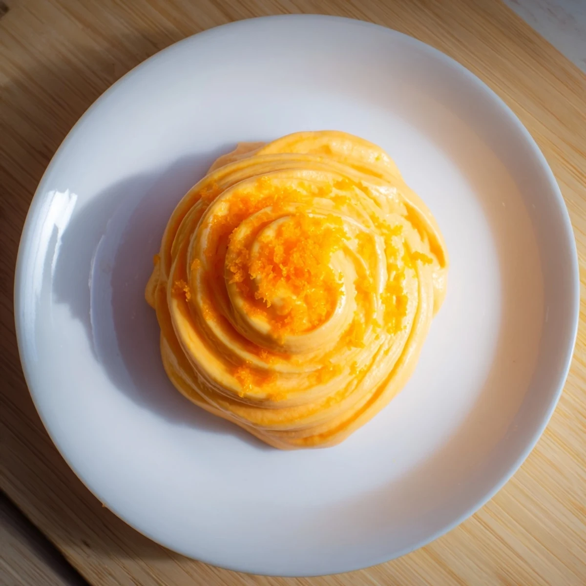 Soft serve style homemade orange Dole Whip topped with fresh pineapple chunks and mint