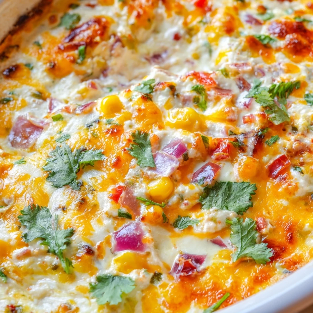 Golden bubbly spicy roasted jalapeno cowboy cream cheese dip served with crispy tortilla chips