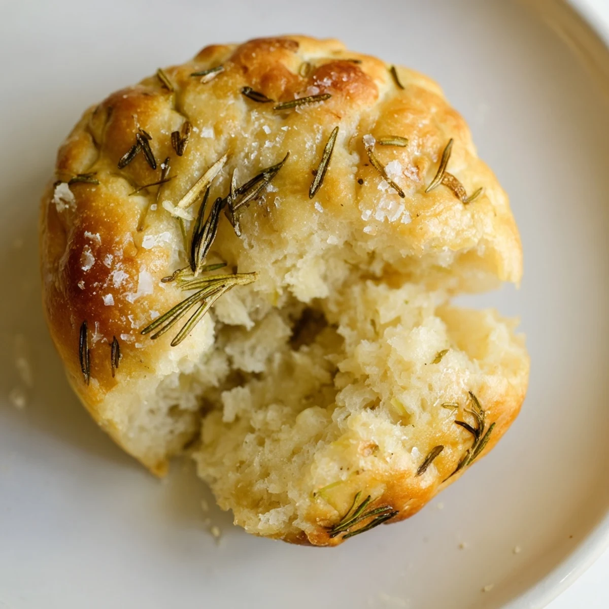 Warm Garlic Rosemary Focaccia Muffins paired with olive oil and balsamic for dipping