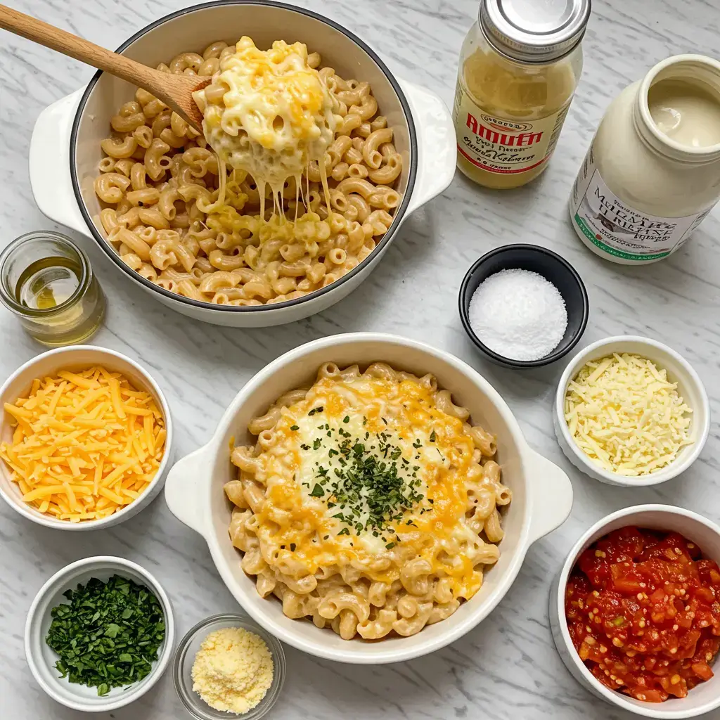 Child preparing a healthy microwave mac and cheese with whole grain pasta.